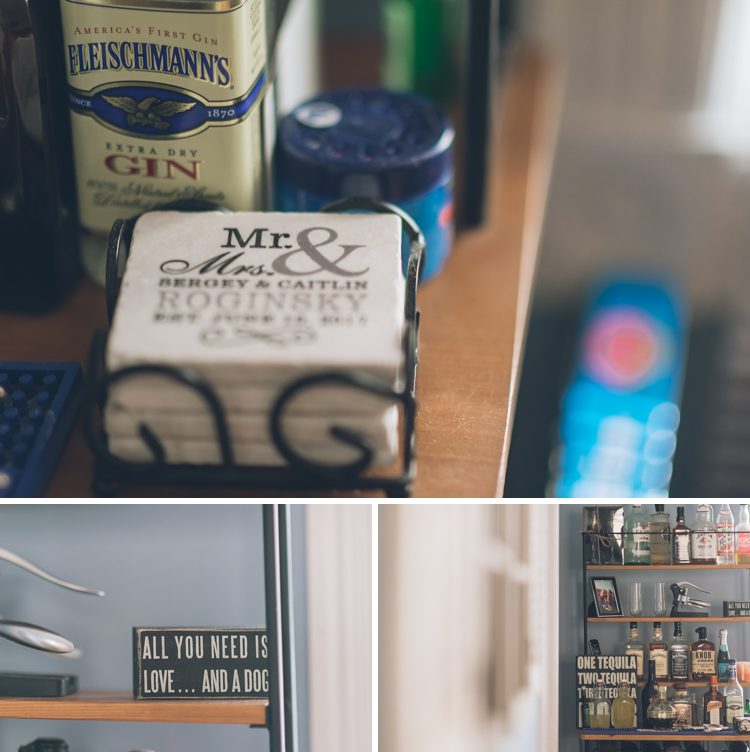 Cait and Serge's engagement session at their cozy apartment in Morristown, NJ captured by NY NJ Wedding Photographers Pearl Paper Studio.