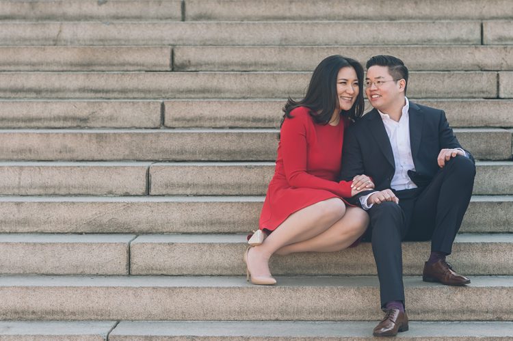 Jessica and Dean's Central Park NY winter engagement captured by NYC & NJ Wedding Photographers Pearl Paper Studio.