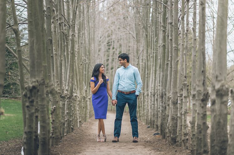Spring engagement session at Grounds for Sculpture in Hamilton NJ with Susan and Parth captured by NY & NJ Wedding Photographers Pearl Paper Studio.