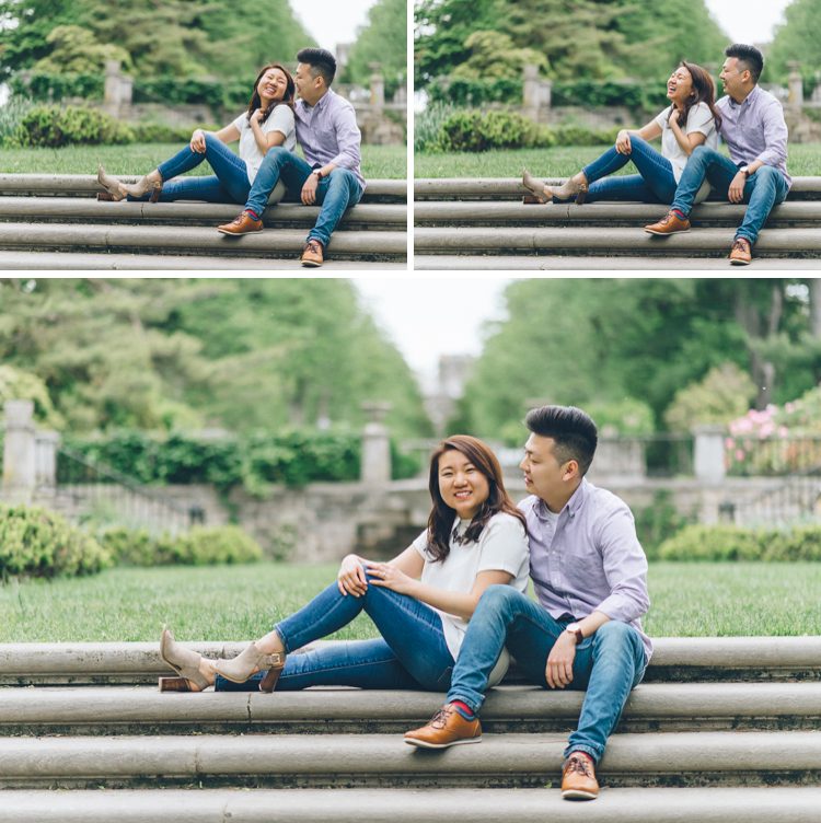 New Jersey Botanical Garden Spring Engagement Photography with Rachel and James captured by NY & NJ Wedding Photographers Pearl Paper Studio.