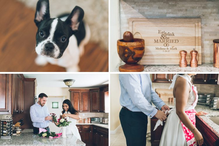 Melissa and Mark's intimate home engagement session at Nutley NJ captured by NY & NJ Wedding Photographers Pearl Paper Studio.