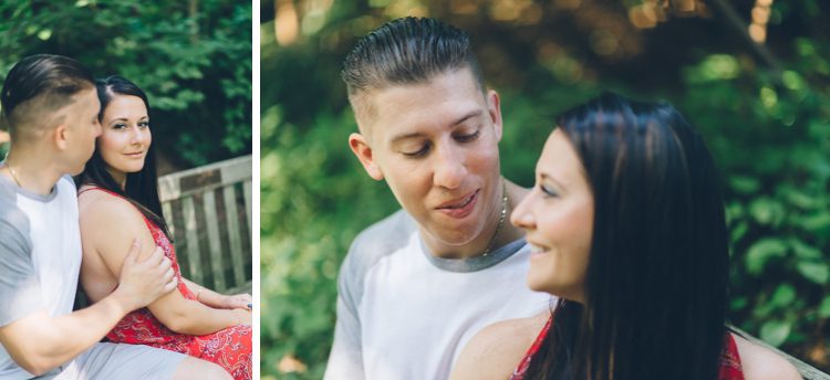 Deep Cut Gardens in Middletown NJ engagement session with Danielle and Andrew captured by NY & NJ Wedding Photographers Pearl Paper Studio.