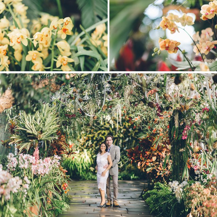 New York Botanical Garden Bronx NY is one of the gorgeous wedding venue in NY. We were here at NY Botanical Garden for an engagement session with Gabrielle and John during orchid show was perfect way to welcome the Spring. captured by MJ from NY & NJ Wedding Photographers Pearl Paper Studio.