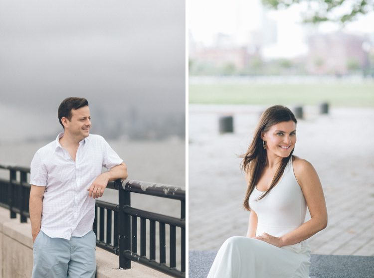Jersey City's waterfront Liberty State Park which is home to Jersey City's top wedding venues Liberty House and Maritime Parc, we are at Liberty State Park with Jaclyn and Matt along with their dog during their engagement session captured by MJ from Pearl Paper Studio, NY and NJ Wedding Photography Studio.