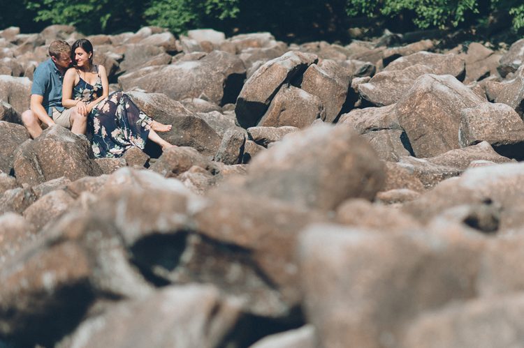 We drove to Ringing Rock Park, PA with Caitlin and David for their engagement session and the long drive was all worth it with it's waterfall, rocks and bridge captured by MJ from Pearl Paper Studio, NY and NJ Wedding Photography Studio.