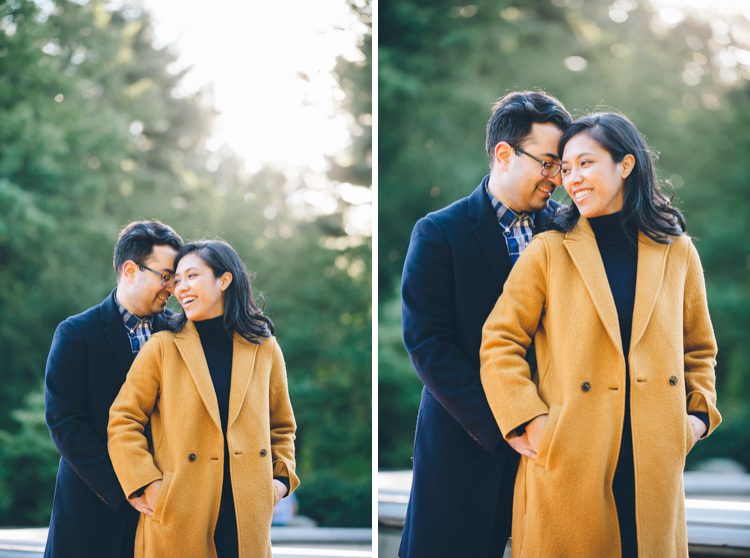 Maxine and Jim's Winter engagement session at Central Park NY captured by Steve from Pearl Paper Studio, NY and NJ Wedding Photography Studio.