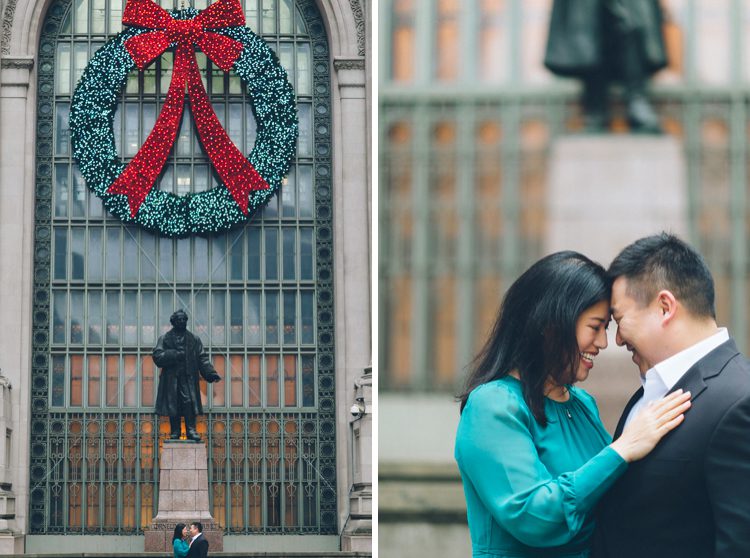 Grand Central Terminal NY Engagement session with Josephine and David captured by MJ from Pearl Paper Studio, New York and New Jersey Wedding Photographers. Premium Wedding Photography Studio.