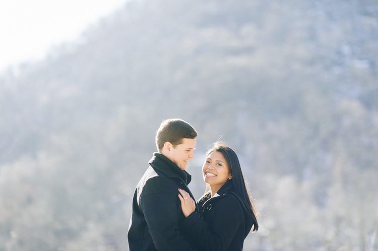 We hiked the Bear Mountain State Park of NJ with Valerie and Pat one winter morning to take their engagement photos and to get to know them before the wedding day. Engagement session is part of our work flow that helps us meet our wedding couples before the wedding day. Valerie and Pat’s nature engagement session at Bear Mountain State Park captured by MJ from Pearl Paper Studio, NY, NJ and destination wedding photography studio Pearl Paper Studio. Documenting fun and energetic couples and their special wedding story. We are group of story tellers with our cameras and we'd love to hear about your wedding day.