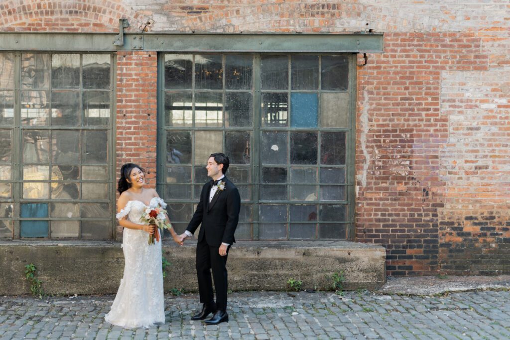 Belen and Jared got married at beautiful rustic warehouse wedding venue in Paterson, NJ called Art Factory. This unique old warehouse turned wedding venue is popular amongst hip artsy couples. Belen and Jared's wedding was in October at the Art Factory in Paterson NJ and to honor Belen's Mexican heritage they hired Mariachi Band for cocktail hour and catered Mexican food for dinner during their wedding reception at Art Factory. Belen and Jared Art Factory Paterson NJ wedding documented by Steve from Pearl Paper Studio. Pearl Paper Studio is here to capture real emotions, fun couples with non-traditional wedding stories, now we are booking small intimate backyard wedding, outdoor tent wedding, farm wedding, elopements, nyc elopements. We are currently booking fall 2022 and 2023 weddings in NJ, NY, Brooklyn and Long Island.