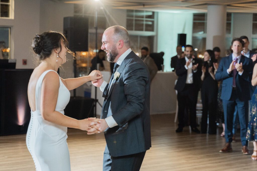 Melissa and Nick's wedding at Maritime Parc in Jersey City, NJ was finally here!
The day began with anticipation and excitement as Melissa and Nick prepared for their big moment at the Canopy Hotel in Jersey City. Surrounded by their closest friends and family, the couple shared laughter and heartfelt moments as they got ready to say "I do."
The first look was a breathtaking moment filled with emotion as Melissa and Nick set eyes on each other for the first time that day. Against the stunning backdrop of Maritime Parc.
As the sun began to set, guests gathered at Maritime Parc for the wedding ceremony, with the New York City skyline as their backdrop, Melissa and Nick exchanged vows and rings, sealing their love in front of their cherished loved ones.
Following the ceremony, the celebration continued with a cocktail hour and reception at Maritime Parc. From heartfelt speeches to energetic dancing, every moment was filled with love and joy as Melissa and Nick celebrated the beginning of their journey together as husband and wife.
Melissa and Nick Maritime Parc Jersey City NJ Wedding photographed by MJ from Pearl Paper Studio. Pearl Paper Studio is here to capture real emotions, fun couples with non-traditional wedding stories, now we are booking small intimate backyard wedding, outdoor tent wedding, farm wedding, elopements, nyc elopements. We are currently booking 2024 weddings in NJ, NY, Brooklyn and Long Island.