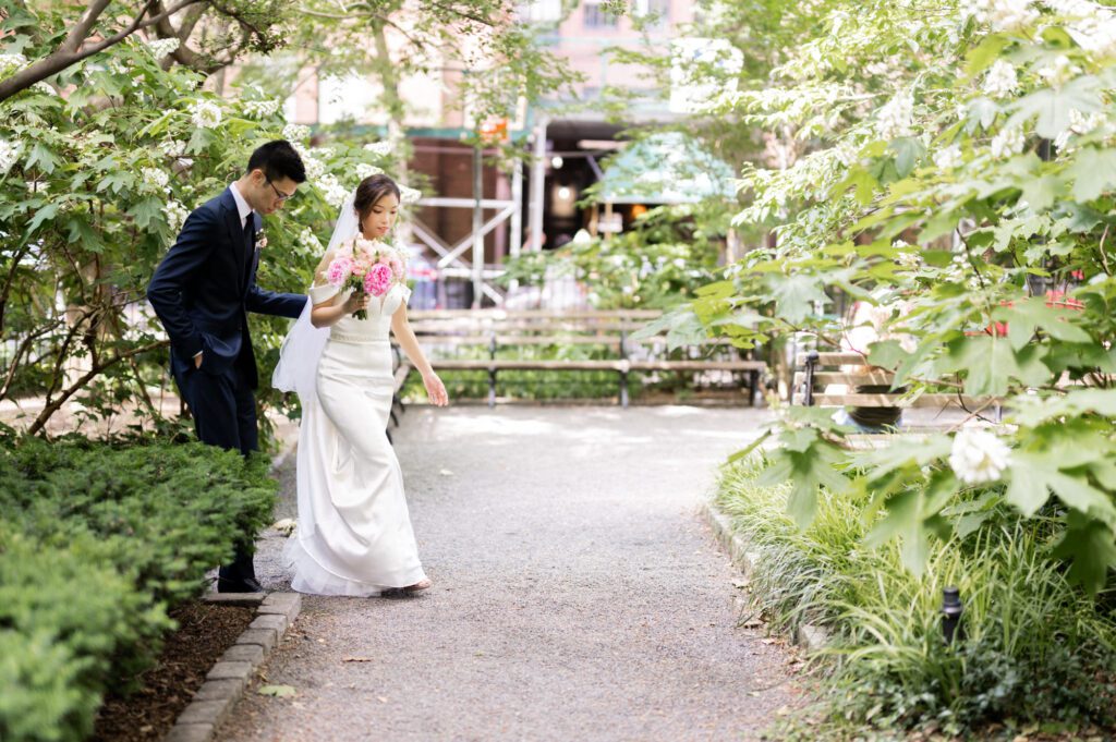 Vivian & Albert’s Stunning NYC Wedding | June 8, 2024

Vivian and Albert’s wedding day was nothing short of magical! It was a perfect blend of elegance, love, and joy in the heart of New York City.

The day began at the chic and modern Thompson Central Park Hotel, where both Vivian and Albert got ready. With its luxurious suites and iconic city views, the hotel provided the perfect backdrop for the early moments of their special day. Vivian looked radiant as she slipped into her stunning gown, while Albert’s classic suit added a timeless charm.

Their first look and formal portraits took place at the serene Tudor City Greens, a hidden gem in Manhattan. This lush urban oasis, surrounded by historic architecture, offered a romantic and intimate setting for their photos. From their heartfelt first look to the joyful family and wedding party portraits, every moment captured the couple’s excitement and love for each other.

After wrapping up the photos around 4:30 PM, the festivities moved to Park Asia in Brooklyn. This spacious and stylish venue seamlessly combines modern elegance with traditional charm, making it an ideal location for Vivian and Albert’s celebration.

The ceremony was heartfelt, with friends and family gathered to witness their vows in an atmosphere filled with love. During the cocktail hour, guests enjoyed a variety of delicious hors d'oeuvres while mingling and sharing laughter. The reception that followed was an unforgettable evening of fantastic food, emotional speeches, and lively dancing.

Vivian and Albert’s wedding day was a beautiful celebration of their love, and I feel so honored to have been a part of it. Congratulations, Vivian and Albert—here’s to a lifetime of happiness together!